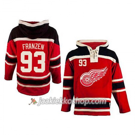 Miehille NHL Detroit Red Wings Johan Franzen 93 Punainen Sawyer Hooded Sweatshirt